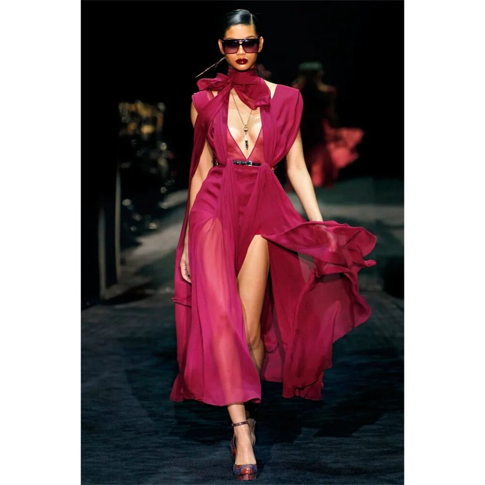 Gucci Platform Heels Python Purple Size 38 Runway… - image 2